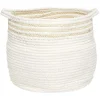 Rangement|Gifi Panière en jute et coton blanc 38 x 33 x H.31 cm