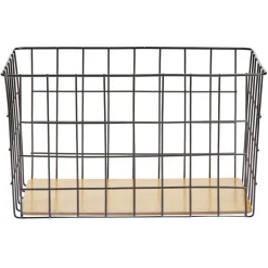 Discount Gifi Panière en métal et bambou