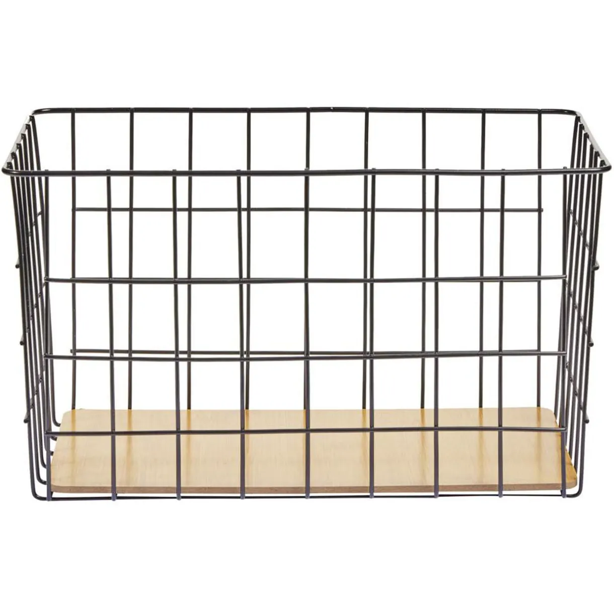 Discount Gifi Panière en métal et bambou
