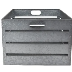 Rangement|Gifi Panière en métal gris grand modèle