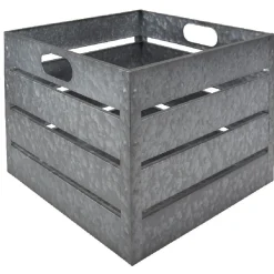 Rangement|Gifi Panière en métal gris moyen modèle