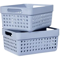 Rangement|Gifi Panière en plastique 11x15xH.7,5 cm - Lot de 2