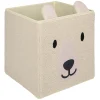 Rangement|Gifi Panière enfant Box Cube laine bouclée ours blanc ou brun 31x29x31cm
