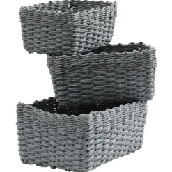 Rangement|Gifi Panière grise x3