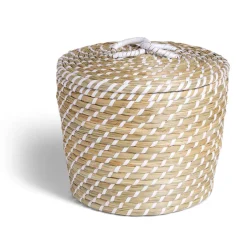 Rangement|Gifi Panière jacinthe avec couvercle modèle moyen Ø26xH21cm