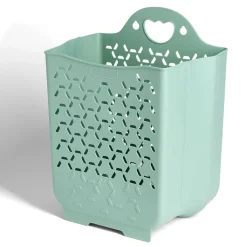 Entretien Du Linge|Gifi Panière 45L pliable plastique vert 36x25xH48cm