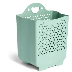 Entretien Du Linge|Gifi Panière 45L pliable plastique vert 36x25xH48cm