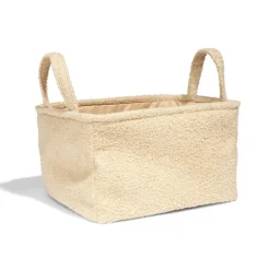 Rangement|Gifi Panière laine bouclée beige 36x26xH20cm