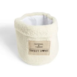 Rangement|Gifi Panière laine bouclée beige 29xH32cm