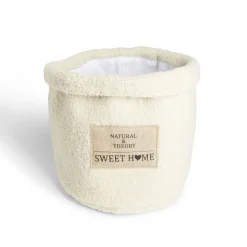 Rangement|Gifi Panière laine bouclée beige H26cm