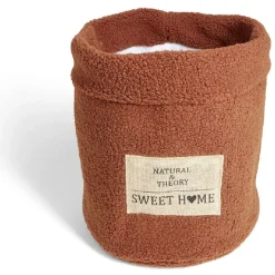 Rangement|Gifi Panière laine bouclée marron 30xH26cm
