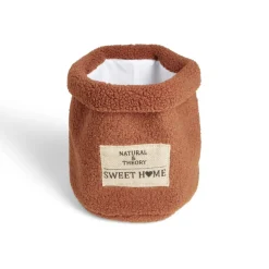 Rangement|Gifi Panière laine bouclée marron 29xH32cm