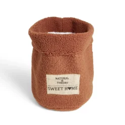 Rangement|Gifi Panière laine bouclée marron 29xH32cm