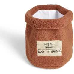 Rangement|Gifi Panière laine bouclée marron 29xH32cm