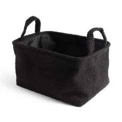 Rangement|Gifi Panière laine bouclée noire 36x26xH20cm