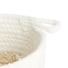 Rangement|Gifi Panière naturelle fibre de maïs coton beige et blanc Ø18xH16cm