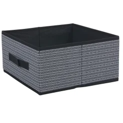 Rangement|Gifi Panière noire à motif géométrique blanc collection Urban 1 Box Cube