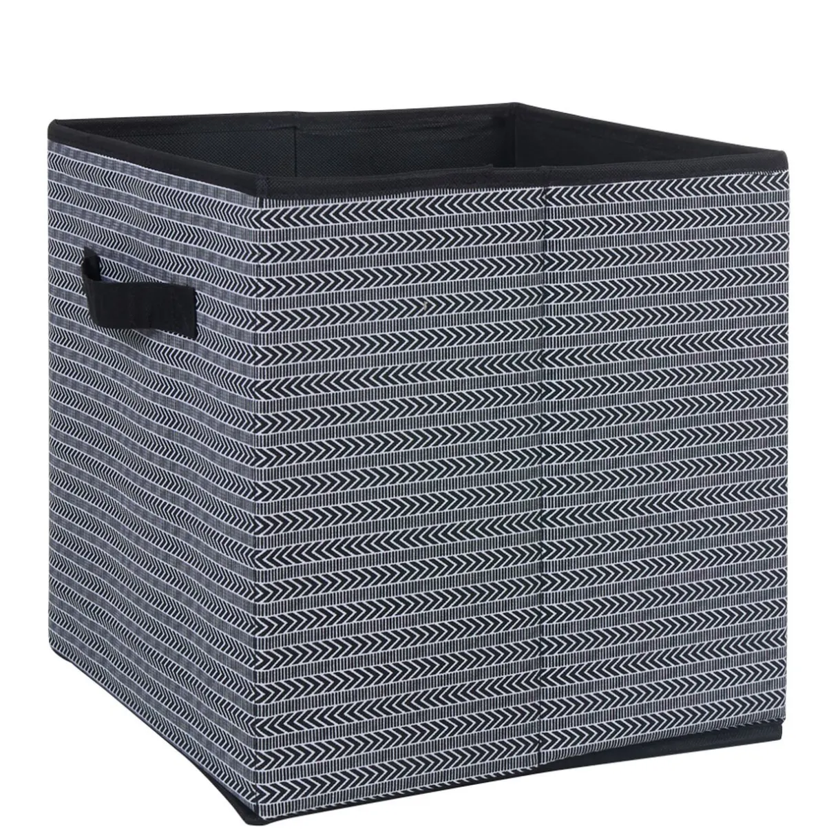 Rangement|Gifi Panière noire motif géométrique blanc collection Urban 1 Box Cube