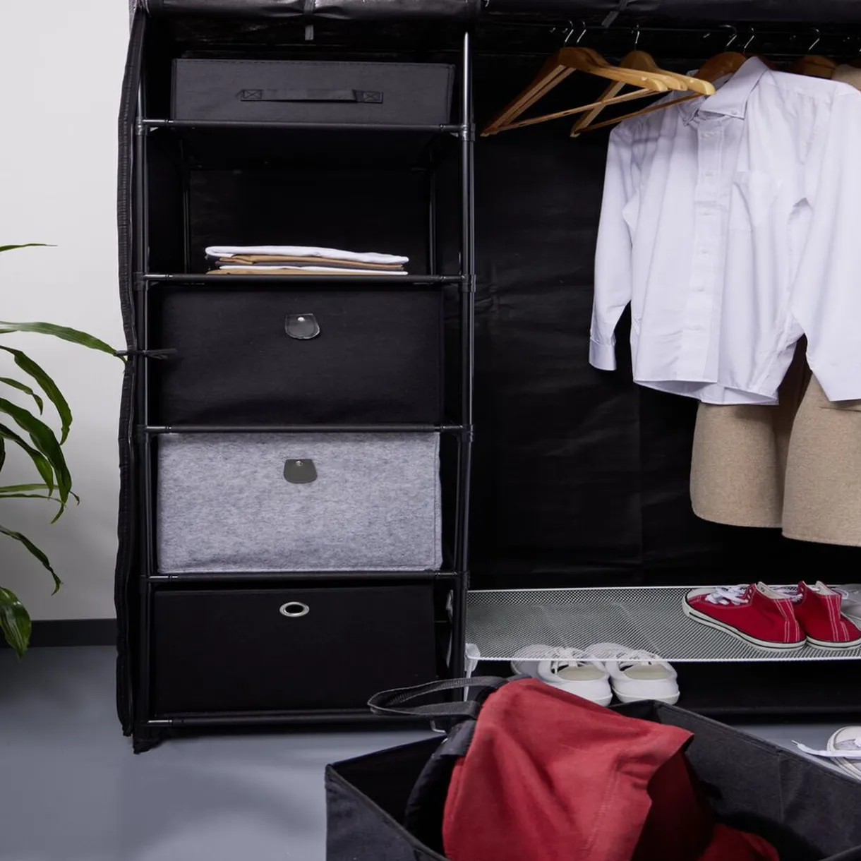 Rangement|Gifi Panière noire rectangulaire Box Cube