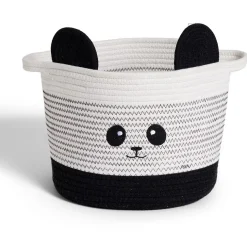 Rangement|Gifi Panière panda noir et blanc Ø30x24cm