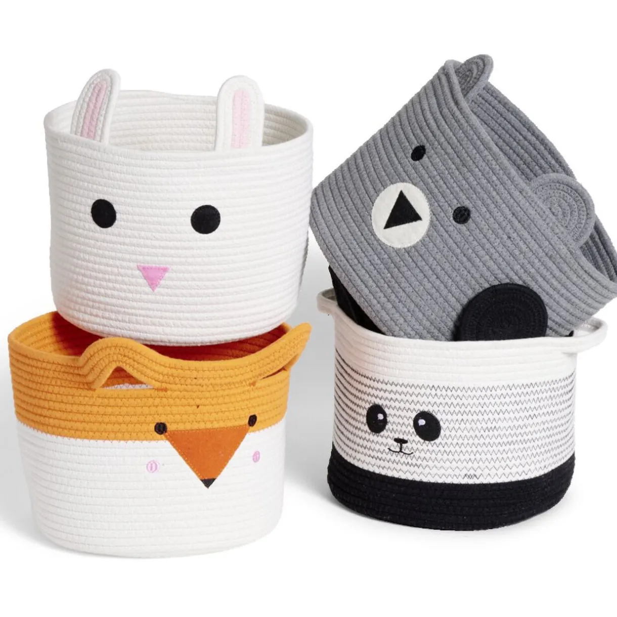 Rangement|Gifi Panière panda noir et blanc Ø30x24cm