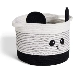 Rangement|Gifi Panière panda noir et blanc Ø30x24cm