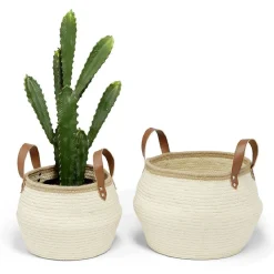 Rangement|Gifi Panière petit modèle avec poignées jute beige Ø22xH20cm