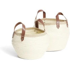 Rangement|Gifi Panière petit modèle avec poignées jute beige Ø22xH20cm