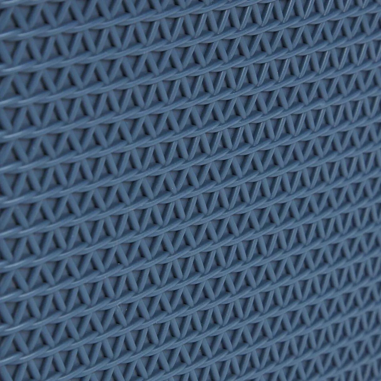 Rangement|Gifi Panière plastique bleu foncé effet tressé anses noires