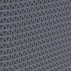 Rangement|Gifi Panière plastique gris effet tressé anses noires