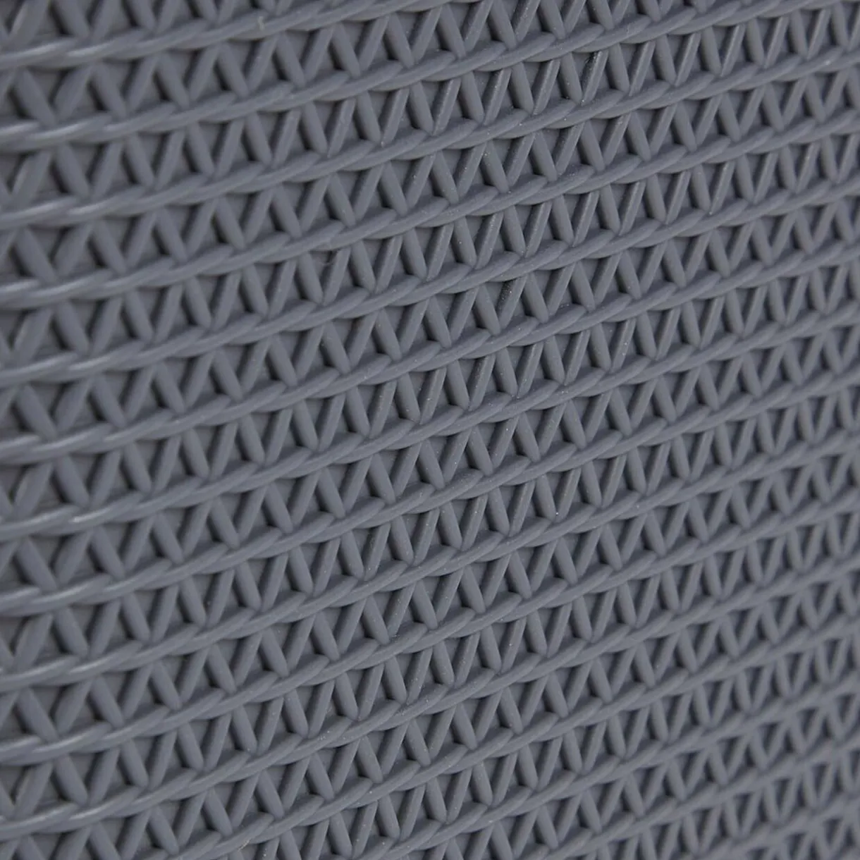 Rangement|Gifi Panière plastique gris effet tressé anses noires