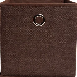 Rangement|Gifi Panière pliable en polyester marron