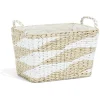 Rangement|Gifi Panière rectangulaire en jacinthe d'eau blanc naturel taille M