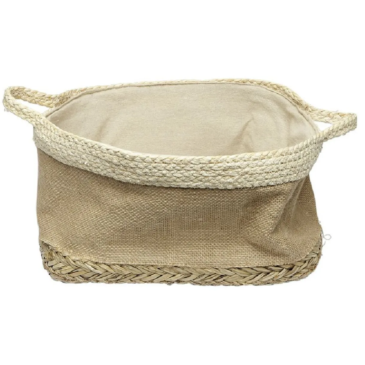 Rangement|Gifi Panière rectangulaire en jonc naturel L34x24 cm