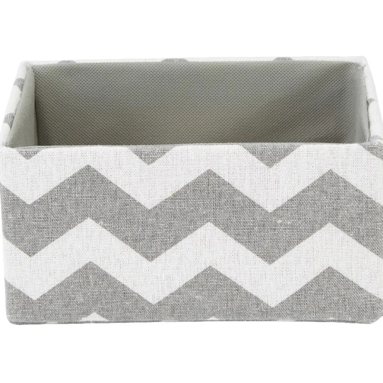 Rangement|Gifi Panière rectangulaire imprimé zig zap gris blanc x3