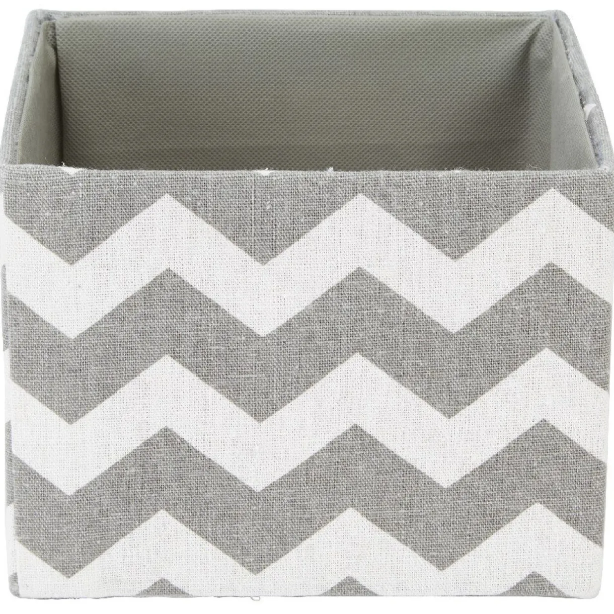 Rangement|Gifi Panière rectangulaire imprimé zig zap gris blanc x3