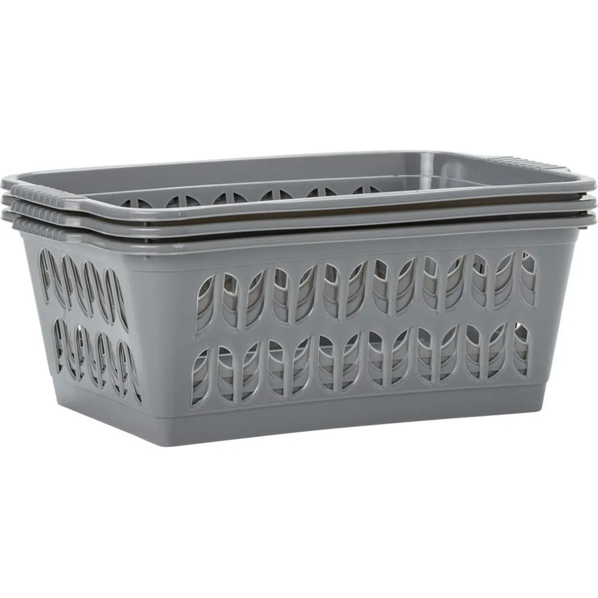 Rangement|Gifi Panière rectangulaire L.30 cm plastique x3