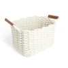 Rangement|Gifi Panière rectangulaire tricot coton blanc 35x20xH25cm