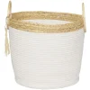 Rangement|Gifi Panière ronde avec anses blanc naturel Ø40,5xH35 cm - RONDA