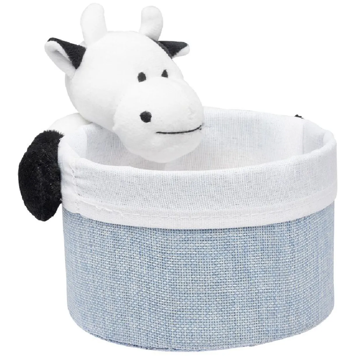 Rangement|Gifi Panière ronde avec peluche animal Ø15 x H.14 cm