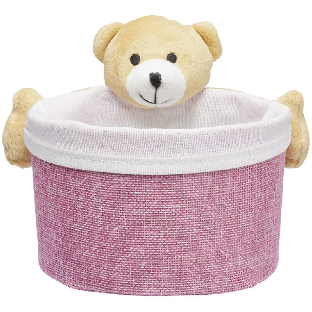 Rangement|Gifi Panière ronde avec peluche animal Ø15 x H.14 cm