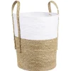 Rangement|Gifi Panière ronde blanc naturel Ø40xH50 cm