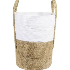 Rangement|Gifi Panière ronde blanc naturel Ø35xH45 cm