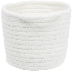 Rangement|Gifi Panière ronde coton blanc