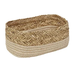 Rangement|Gifi Panière ronde en Jacinthe d'eau et Coton tressé 30x19xH12 cm