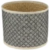 Rangement|Gifi Panière ronde fibre tressée noir naturel Ø24xH.19 cm