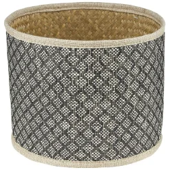 Rangement|Gifi Panière ronde fibre tressée noir naturel Ø24xH.19 cm