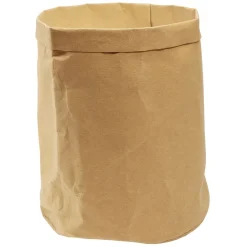 Rangement|Gifi Panière ronde kraft Box Cube marron Ø25xH28cm 17,5L