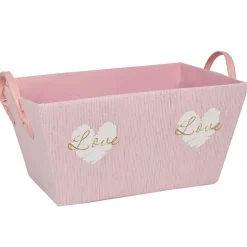 Rangement|Gifi Panière rose design coeur love x2