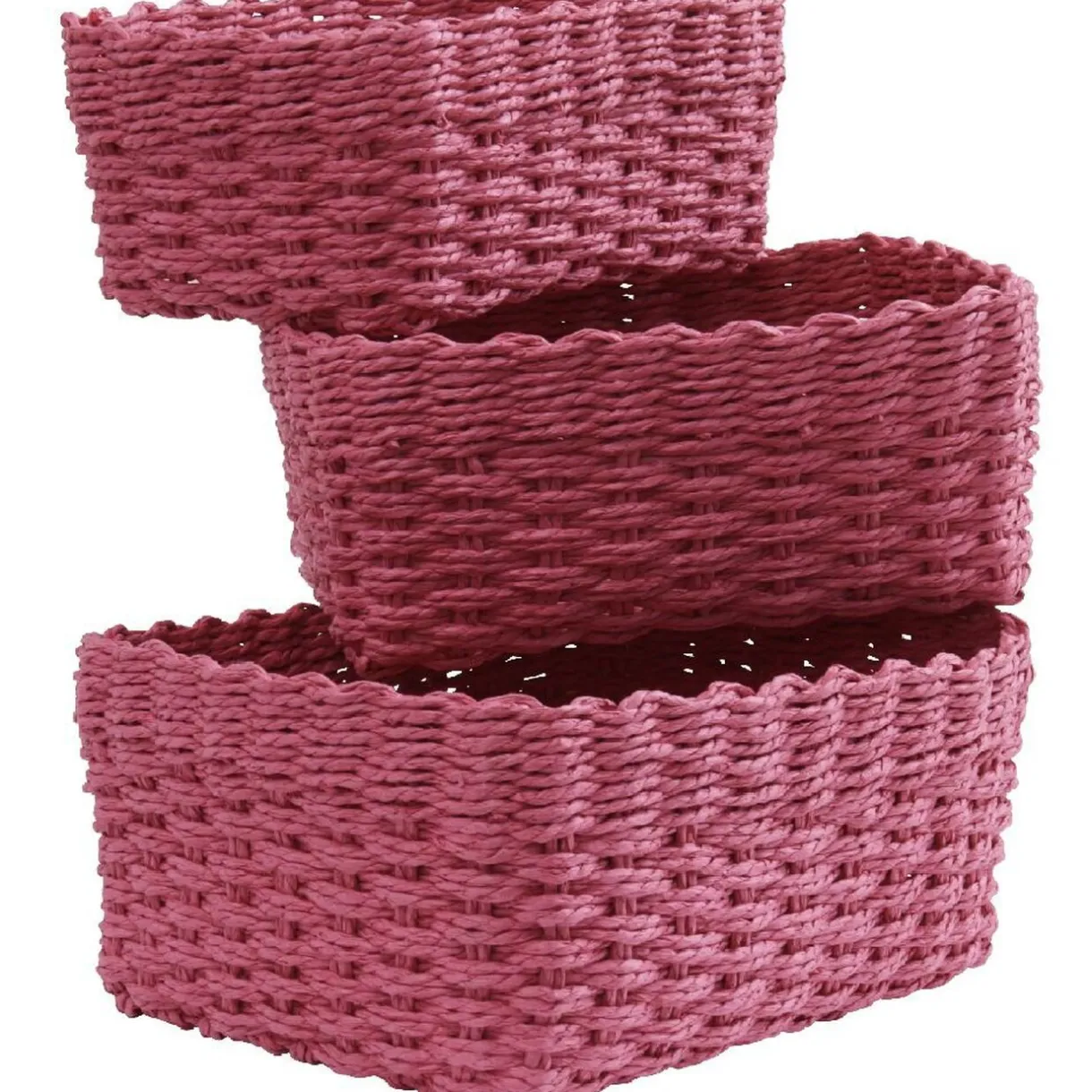 Rangement|Gifi Panière rose x3